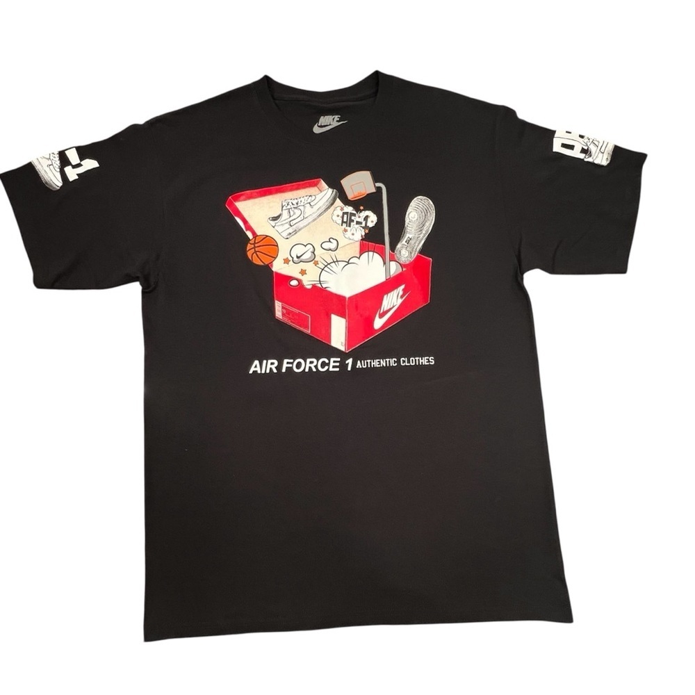 Nike Black T-Shirt with Air Force 1 Box Graphic